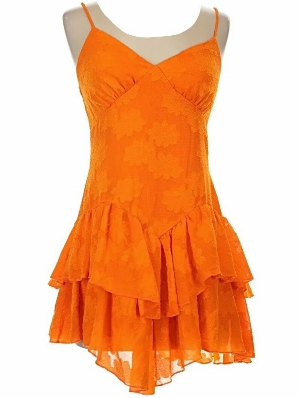 Burnout Floral Ruffle Mini